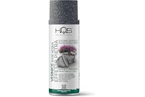HQS HIGH QUALITY SPRAY HQS - Bote de pintura con efecto piedra, 400 ml, Pulverizador (gris oscuro)