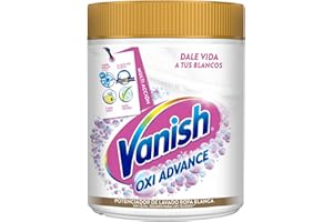 Vanish Oxi Action Multipoder Quitamanchas Multibeneficio, Blanqueador y Potenciador de Lavado, para Ropa Blanca, en Polvo, sin Lejía, 800 gr