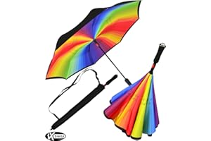 iX-brella Reverse-Regenschirm Automatik- umgedreht zu öffnen