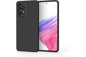 Yisica Funda para Samsung Galaxy A53 5G, Funda de Silicona con Diseño Especial de Borde Recto, Protección Completa para Samsung A53 5G, Negro