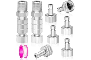 FANOVO Airbrush Quick Release Coupling Disconnect Adapter Kit, Airbrush Quick Coupler with G1/8" Female Connectors and Male Adapters for Quick Release The Airbrush and air Hose