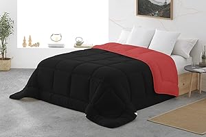 Energy Colors Textil - Hogar - Praha - Relleno Nórdico 350 gr Reversible Liso Tacto Pluma Otoño- Invierno (Caramel - Sugar, Cama 105 (180 x 220 cm))