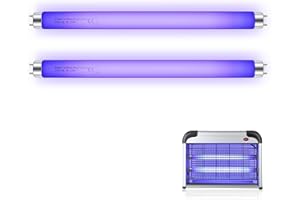 Hiboom Ampoules de rechange T8 10W pour destructeur d'insectes, tubes UV 365 nm compatibles avec Aspectek, Liba, Micnaron, Lulu Home, 34,3 cm de long, durée de vie de plus de 3000 heures, lot de 2
