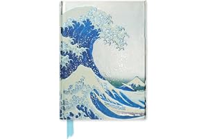 Hokusai: The Great Wave (Foiled Journal): Unser hochwertiges, liniertes Blankbook mit festem, künstlerisch geprägtem Einband