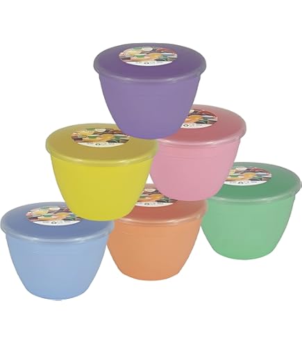 Just Pudding Basins With Lids - Gold Plastic Mixing Bowls Set (1/4, 1/2, 1 Pint Sizes)