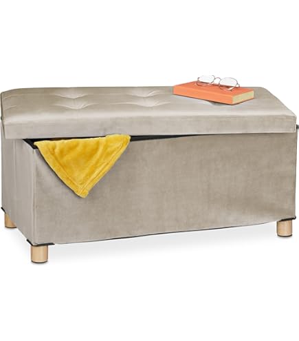 Coffre-banc Pliable Gris Foncé HOME DECO FACTORY - Rangement Et Assise, Design Contemporain Pour Intérieur/extérieur