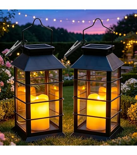 Hängende Solarlampe Cozymeow 2er-Set Solar Laternen Mit Flammeneffekt – Wetterfest IP44, Hängend Oder Stehend, Für Garten, Balkon & Grab