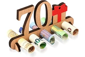 ‎GIFTOTA Giftota - 70. Geburtstag Geldgeschenk Holz - Geschenk zum 16.Geburtstag - Geburtstag Jubiläum - Geschenke aus Holz - Geschenke für Freunde, Familie