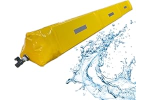 LTCANOPY 300 x 30 x 30 cm, barrera de agua de PVC de calidad industrial, alternativa a los sacos de arena tradicionales, protección móvil contra inundaciones para puertas, garaje, carretera (amarillo)