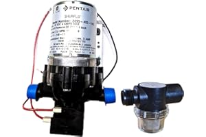 Butler Technik Domestic 12v Water Pump Kit Including Shurflo 30psi 10.6lpm Pump and Strainer Filter for Camper Van RV and Marine
