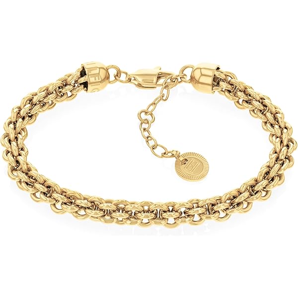 Fossil Bracciale Rigido D-Link Heritage Donna: Gioiello In Acciaio Inossidabile Color Oro, JF04524710 - 2
