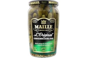 Maille Cornichons Extra-Fins L'Original, Croquant et acides, Bocal 380g