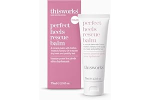 This Works Perfect Heels, 75 ml - Natural Foot Cream Infused with Cotton Thistle, Lemon and Lavender Essential Oils - Nourishing Foot Moisturiser and Heel Balm for Cracked Heels and Dry Skin