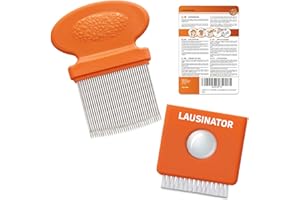 ‎LAUSINATOR Original 3-in-1 Metall-Mensch-Läusekamm Lausinator Nissenkamm extra fein – Kinder und Erwachsene