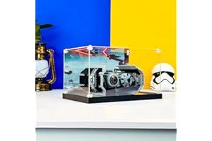 NOVDA Vitrine pour Lego 75347 Le Bombardier TIE, Présentoir en Acrylique pour Lego 75347 Modèle, Taille: 30x20x16cm (Non Inclus Le Modèle) (Champ de Bataille)