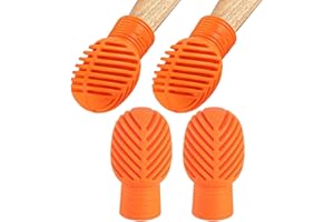 Duroecsain Quiet Tips for Drum Sticks, Drum Mute Tips, Pack of 4 Silicone Drumsticks Attachments for a Mute Bang Tone, Quiet Practice Attachments for