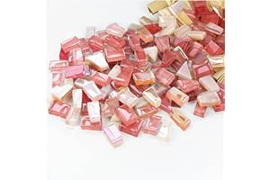 BTMIEY Piastrelle a mosaico in cristallo irregolare, 500 g, piccole piastrelle a mosaico fai da te, per bambini, fai da te, fai da te, per artigianato, cornici per foto fai da te (serie rosa)