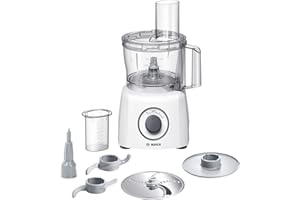 ‎BOSCH Bosch Kompakt-Küchenmaschine Multi Talent 3, 50 Funktionen, 2,3 l Schüssel, Mixer, spülmaschinengeeignet, Universalzerkleinerer, kleine Küchenmaschine, 800 Watt, schwarz/Edelstahl, MCM3501M