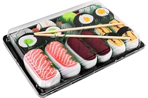 Rainbow Socks - Femmes Hommes - Sushi Chaussettes Saumon Tamago Thon 2x Maki - 5 Paires