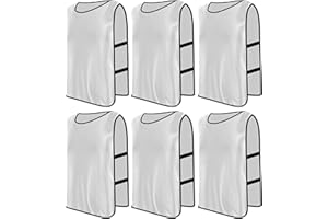 PTJJXA 6 Pack Chasuble Football Adulte, Fußball Leibchen Set, Chasuble de Entraînement Sport, Gilet Sport Adultes Maillots, Trainingsleibchen, Training Gilets pour la Pratique Basket, Size xl