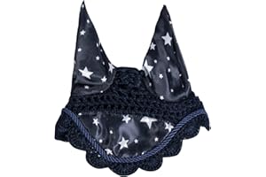 HKM Hobby Horsing Print Fliegenhaube, Navy Mit Sternenmuster, One Size