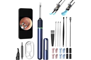 VLIKE Otoskop Czyszczenie ucha 1920P HD, 3,2 mm HD WIFI kamera Endoskop do Usuwania Woskowiny, Otoskop do usuwania woskowiny z uszu, wodoodporne otoskop do telefonów iPad, iOS, Android Smartphones