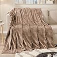 BananaHome Throw Blanket for Couch or Bed, Super Soft Cozy Fleece Blankets for Women, Lightweight Fuzzy Warm Flannel Blanket Suitable for Room Decor (Light Coffee, 100x150cm)