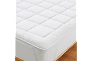 Autsel Surmatelas 140 x 200cm Couvre Matelas en Microfibre Extra Doux et Respirant Surmatelas avec Bon Soutien (Blanc)
