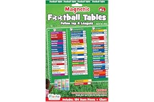 FIESTA CRAFTS LTD Fiesta Crafts Magnetic Football Tables Chart, Keep up-to-date by moving the teams according to their results, fun for all football fans