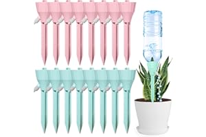 Axingqiwu 12 Pièces Kits D'arrosage Goutte à Goutte, Arrosage Automatique Interieur, Réglables avec Vannes Arroseur Automatique Plantes, Système Goutte à Goutte Bouteille