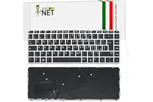 new net - Tastiera Compatibile con HP EliteBook 745 G3, 745 G4, 840 G3, 840 G4, 848 G3, 848 G4 [Frame Argento - Layout ITA]