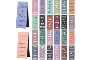 GUDOTRA 24 Pezzi Segnalibri Magnetici con Frasi Motivazionali per Alunni Studenti Regali Alunni Fine Anno Segnalibri Particolari Regali Natale Regalini Fine Festa Compleanno (24)