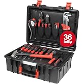 Wiha Set of 36 pieces Basic L mechanic I Full tool case I Tool set for professionals and Azubi I Tool box with basic equipmen