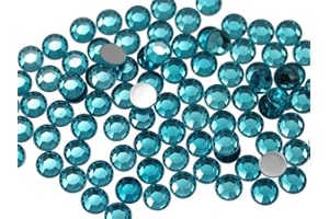 Allstarco 1000PCS 4.5-5mm SS20 Blue Aqua .QR Acrylic Flat Back Rhinestones for Jewelry Making and Face Painting Card Making Embelishments Plastic Crafts Gems
