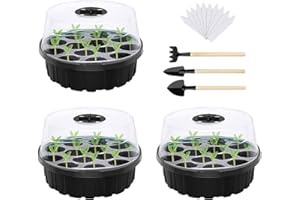 SEASBOES 3 Pezzi 13 fori Vassoi per Propagatore di Semi, Strumento di Coltivazione in Mini Serra, Vassoi di Germinazione per Coltivazione in Serra Vassoi