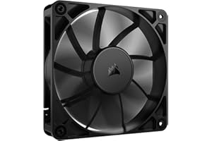 CORSAIR RS120 120mm PWM Fan – Daisy-Chain Connection – Low-Noise – Magnetic Dome Bearing – Single Pack – Black
