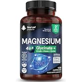 Magnesium Glycinate 4-in-1 Complex 1836mg – 381mg Elemental Per Serving – High-Strength Magnesium With Bisglycinate, Citrate,