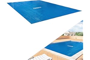 Arebos Pool Solarabdeckplane eckig 5,49 x 2,74 m Blau | Solarplane Stärke 120 µm | Solarfolie zuschneidbar | Poolheizung für Wassererwärmung Wärmeplane