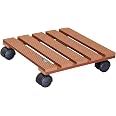 Wagner Support à Roulettes Pour Pot De Fleur Chrome 30 Cm - Charge 60 Kg