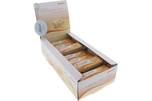 myline Eiweißriegel verschiedene Geschmäcker Protein Eiweiß L-Carnitin 24 x 40g inkl. Atlant Vital Maßband (Vanille-Crisp)