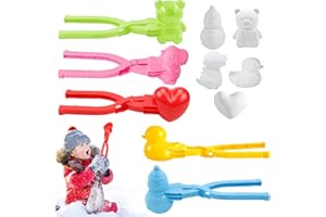 JOKILY 5 sztuk foremek do kulek śnieżnych, klips do kulek śnieżnych, z tworzywa sztucznego, do tworzenia kulek śnieżnych, zimowa zabawka do gry na świeżym powietrzu