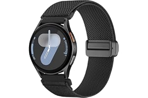 Epova Pasek do Samsung Galaxy Watch 7 40 mm i 44 mm – do Galaxy Watch 6, 5, 4, damskie i męskie, elastyczne magnetyczne nylonowe paski sportowe do Samsung 6 Classic, 5 Pro, 4 Classic, FE, Active 2