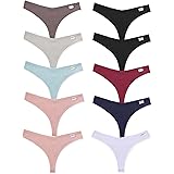 FINETOO 7/10 Pezzi Donna Cotone Perizoma Elasticizzato Tanga Confortevole Thongs Bassa Mutande Slip S-XL