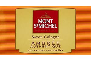Mont St Michel - Parfumeur depuis 1920 - Savon Cologne Solide - Parfum Ambrée Authentique - Le savon de 125 g
