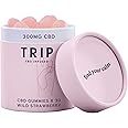 TRIP CBD Infused Gummies (30 Gummies). Delicious Natural Wild Strawberry Flavour. High Strength CBD Edibles for Sleep, Calm & Anxiety Relief. 300MG CBD – Vegan, THC-Free