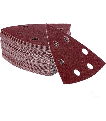 AUSTOR 50 Pezzi Carte Abrasivi Verata Per Ouse Triangoli Carta Vetrata Fogli Abrasivi Triangoli - Foto 8