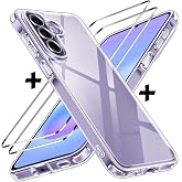 CONSTRAIN - Samsung Galaxy A57 ile uyumlu Kılıf Kamera &Ccedil;ıkıntılı Korumalı Yumuşak Şeffaf Silikon +9H Ekran Koruyucu Cam Set -