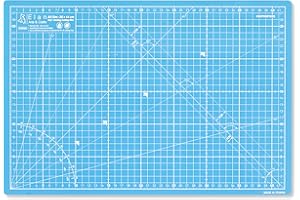 Elan A3 Cutting Mat Blue, 5-Ply Hobby Board for Crafts 44X30 CM, Self Healing Cutting Mat A3, Recycled PVC Craft Board for Sewing & Quilting