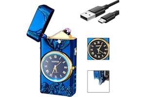 RSBYE Encendedor Electrónico Águila, Encendedor USB Recargable, Encendedor de Plasma con Linterna, Elegante Encendedor Personalizado con Indicador de Batería, Encendedores para Hombre y Mujer (Azul)