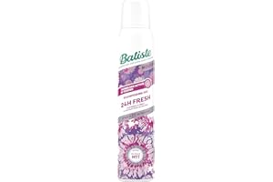 Batiste Shampooing Sec, 24h Fresh, Rafraichit les Cheveux et Apporte du Volume, s'active au Toucher, Parfum de Fraicheur pendant 24h, Absorbe Excès de Sebum, Sans Résidus, Sans Rinçage, 200ml